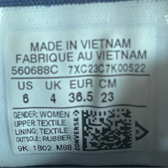 Converse Chuck Taylor Madison OX Womens Size 6 Shoes Sneakers Navy Gold 560688C - Picture 8 of 8